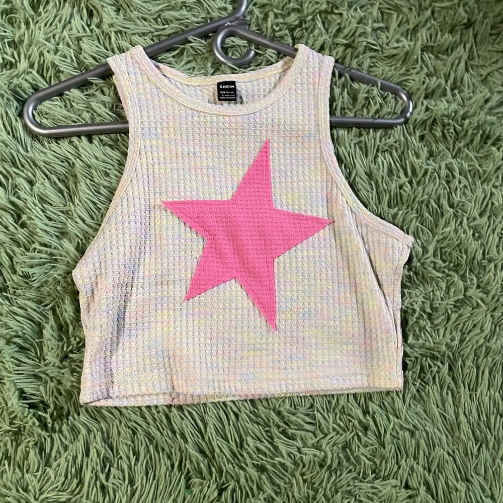 Pink Star Crop Top